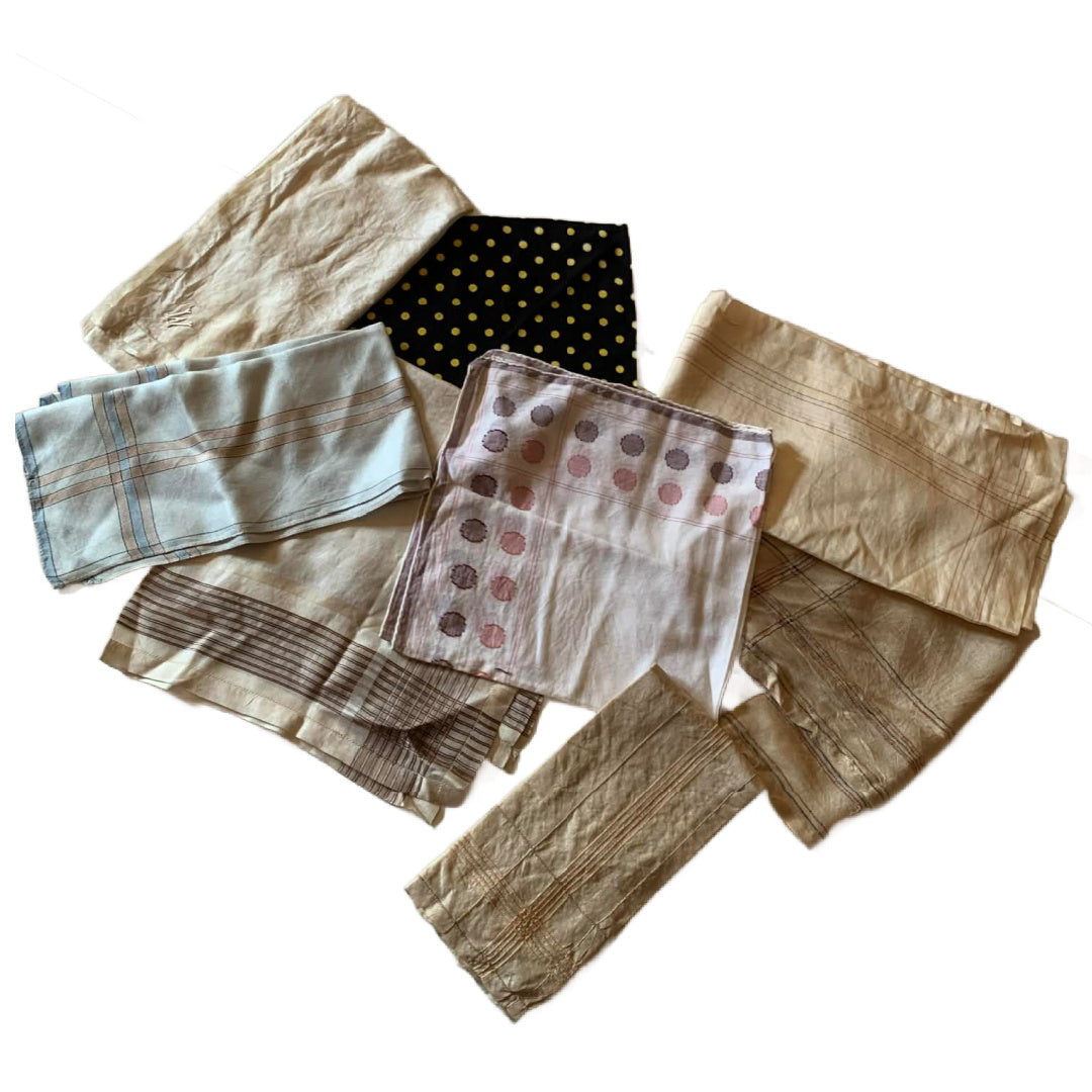 Lot 8 Men's Handkerchiefs Pocket Squares circa 1950s