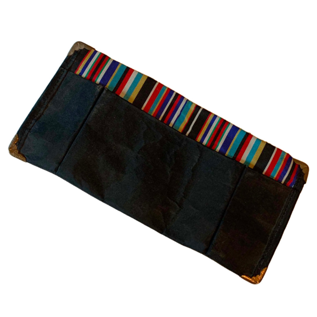 Sophisticated Striped Rayon Money Pouch Envelope circa 1940s