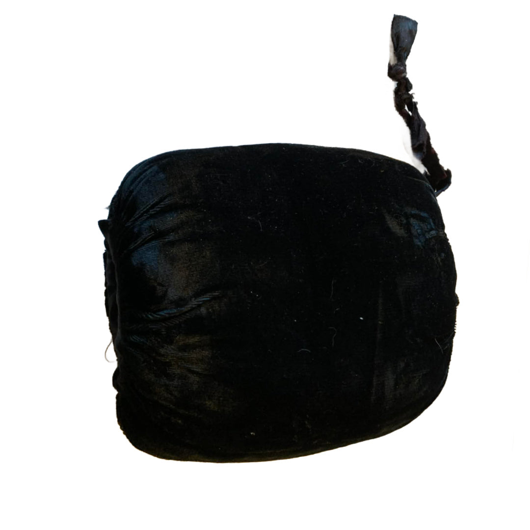 Classic Black Velvet Victorian Muff circa 1890s