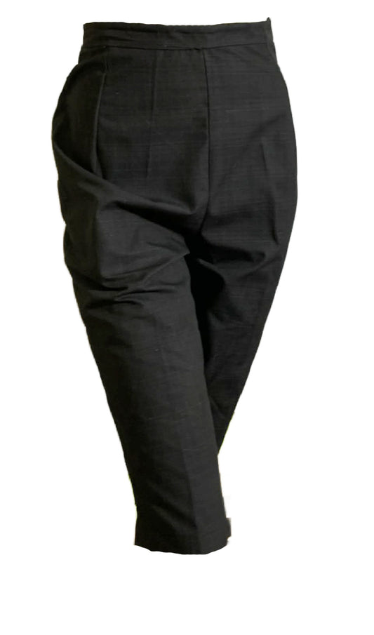 Black and Grey Shadow Plaid Pedal Pusher Pants circa 1960s