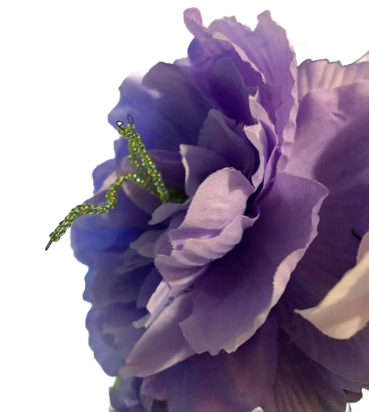 Purple Haze Reimagined Black 1940s Tilt Hat Purple Peonies and Ribbons