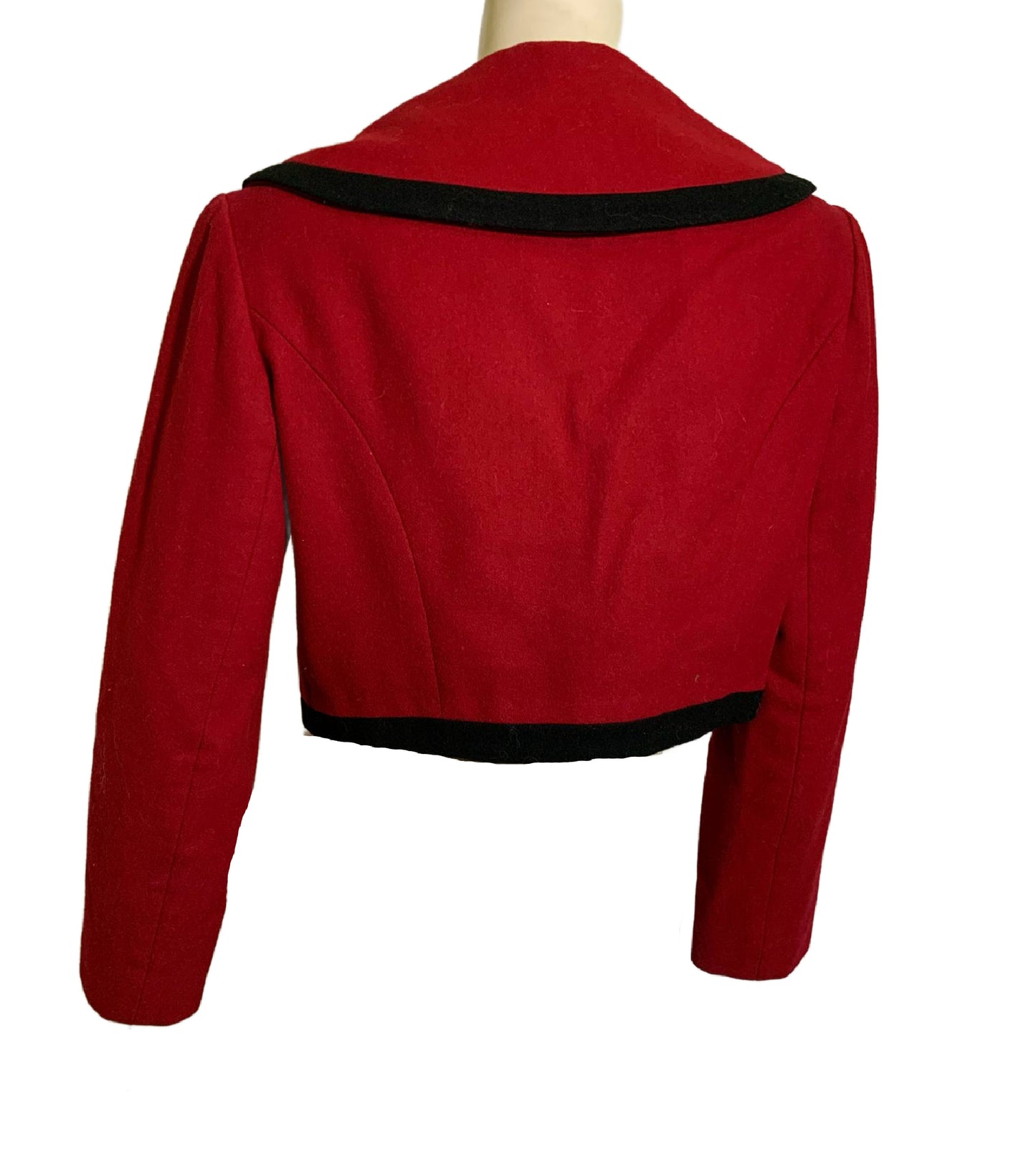 Tin Soldier Red and Black Cropped Wool Jacket circa 1960s