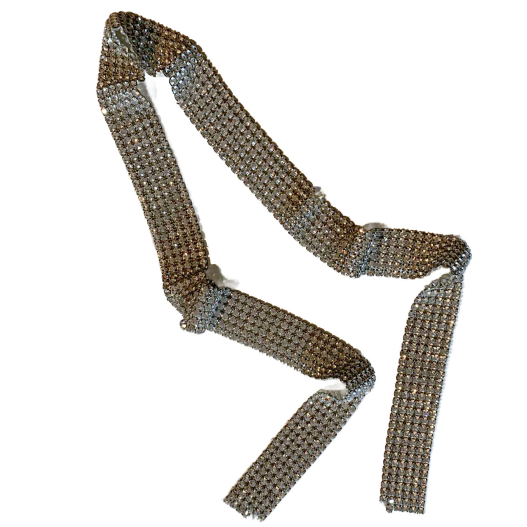 Prong Set Rhinestone Trimming Band circa 1950s