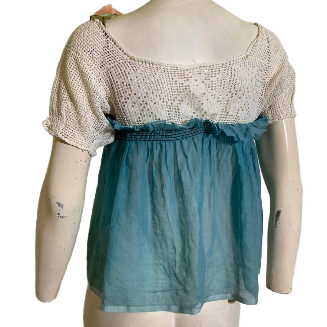 Babyface- the Reimagined Edwardian and 1920s Textile Mix Babydoll Top