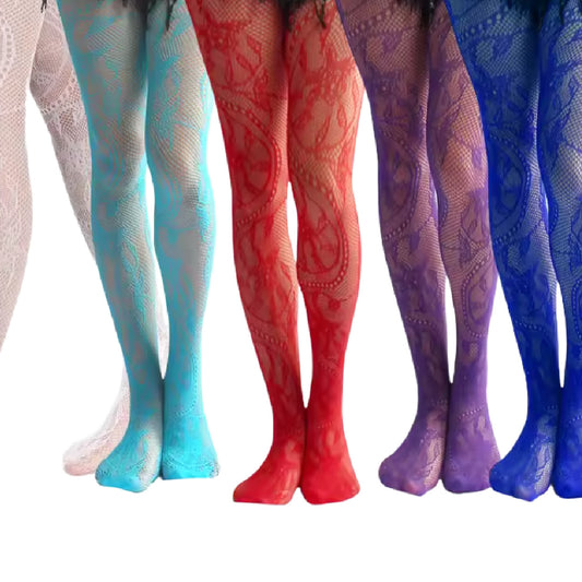 Bordello- the Solid Color Lace Tights Collection 6 Colors