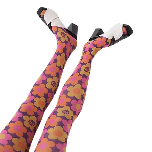 Kicky- the Novelty Print Tights Collection Hearts Flowers Plaid 5 Designs