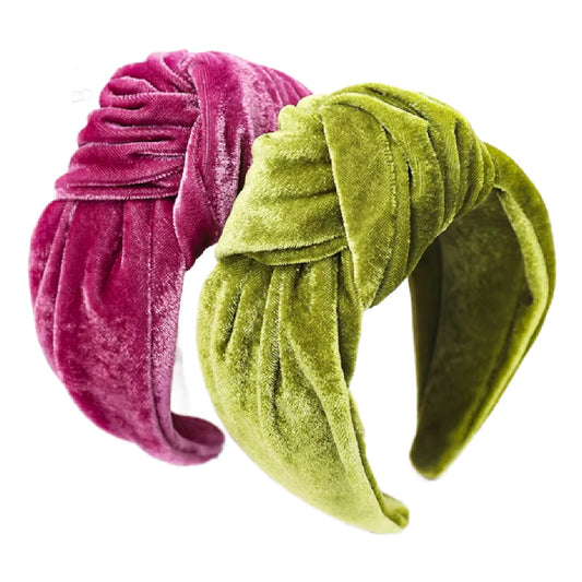 Hedda- the Knot Top Velvet Headband 9 Colors