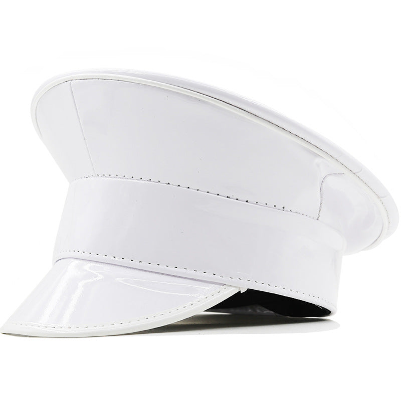 Patent Vinyl Y2K Runway Captain's Hat 8 Colors