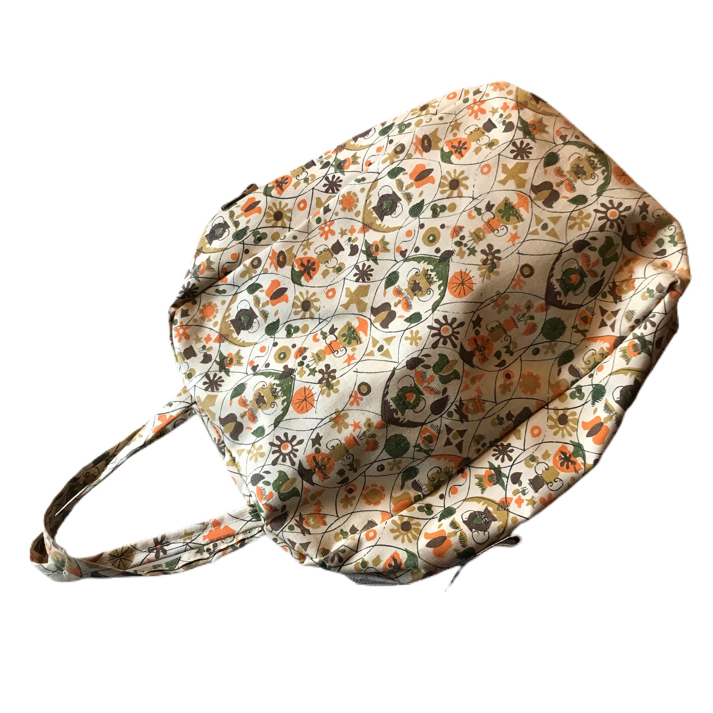 Colonial Inspired Novelty Print Canvas Shoe Bag circa 1960s