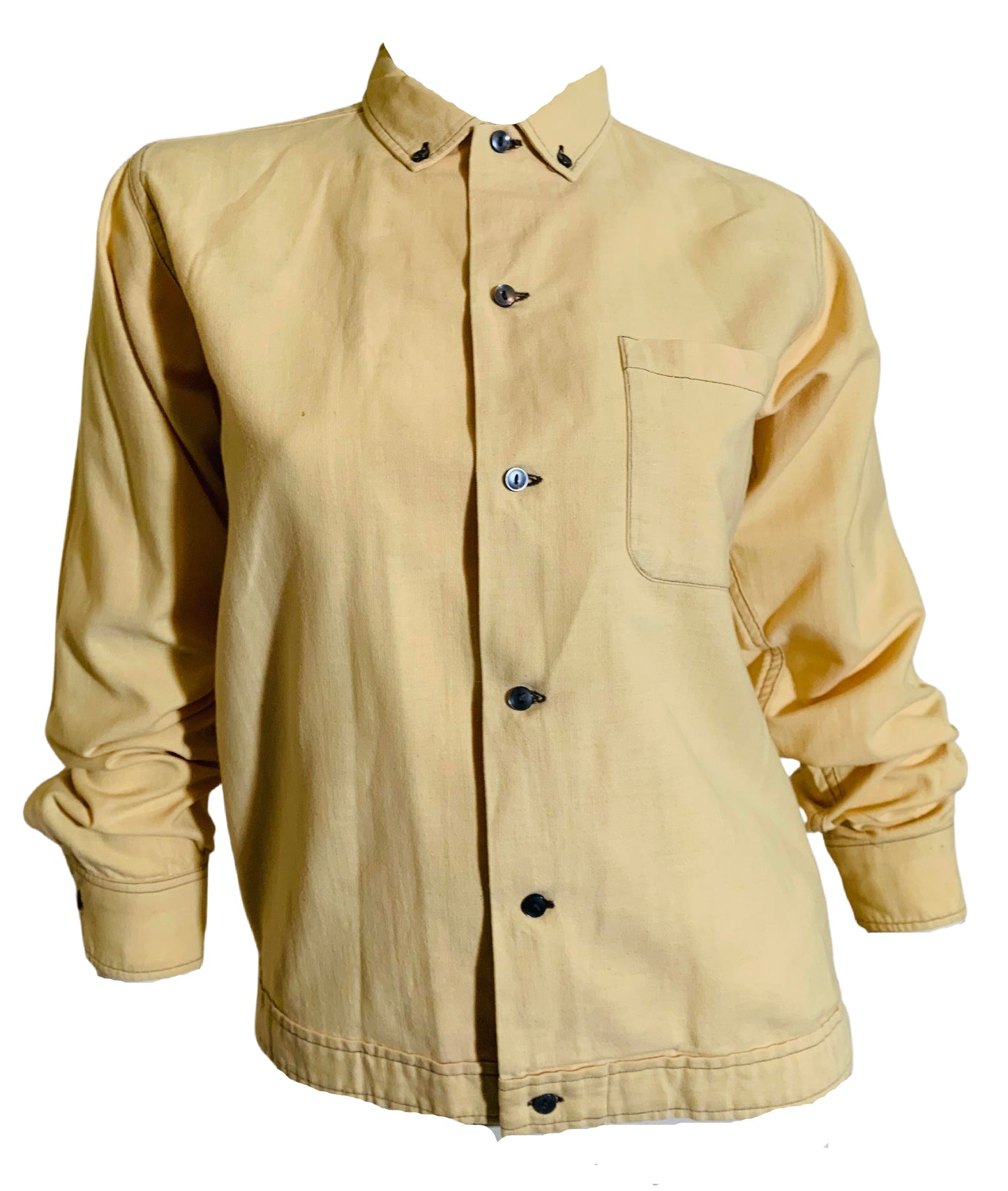 Butter Yellow Cotton Shirt-Jac circa 1960s