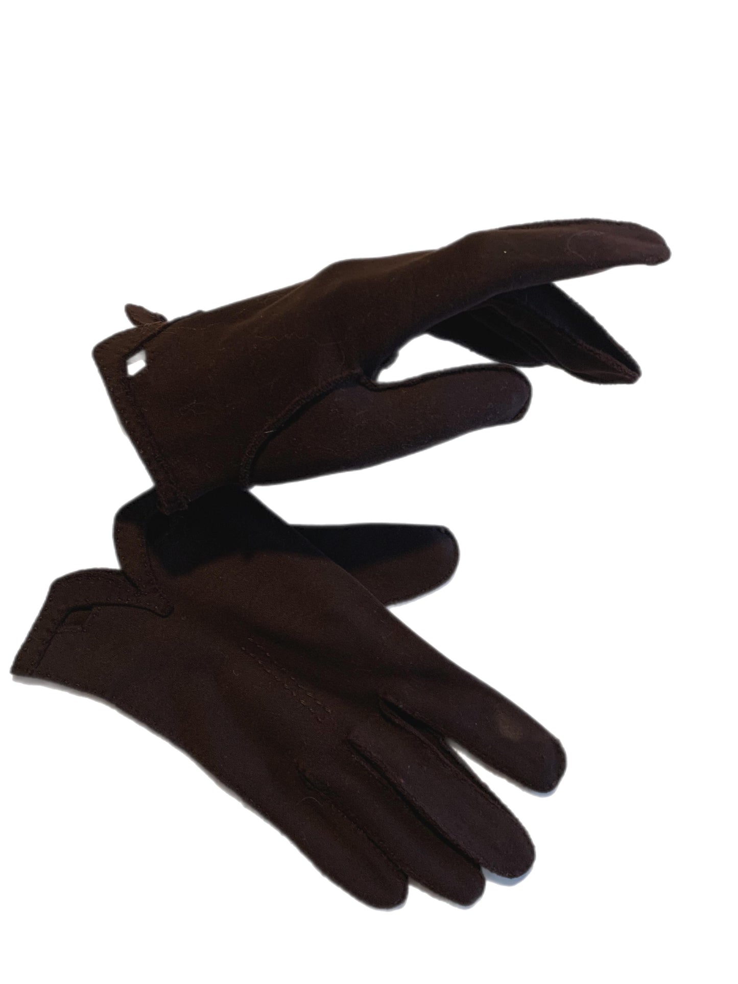 Cocoa Brown Wrist Length Gloves circa 1960s