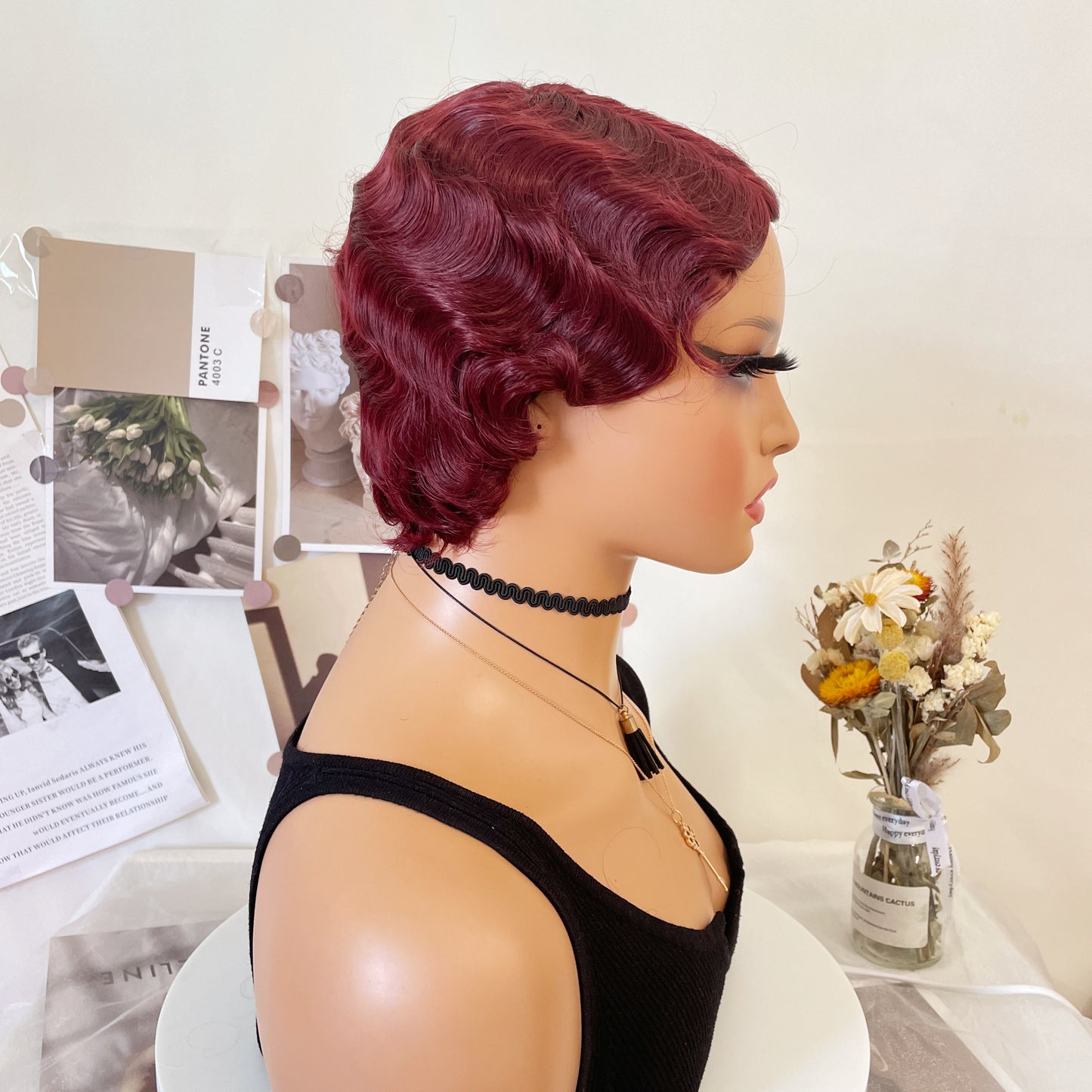 Curls- Finger Wave Wig Cap 1920s/30s Style 8 Colors