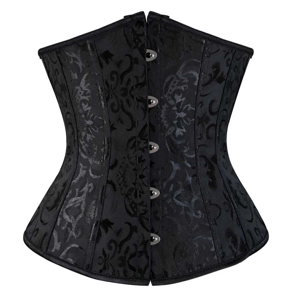 Queenie- the Damask Satin Boned Waist Whittling Corset 7 Colors