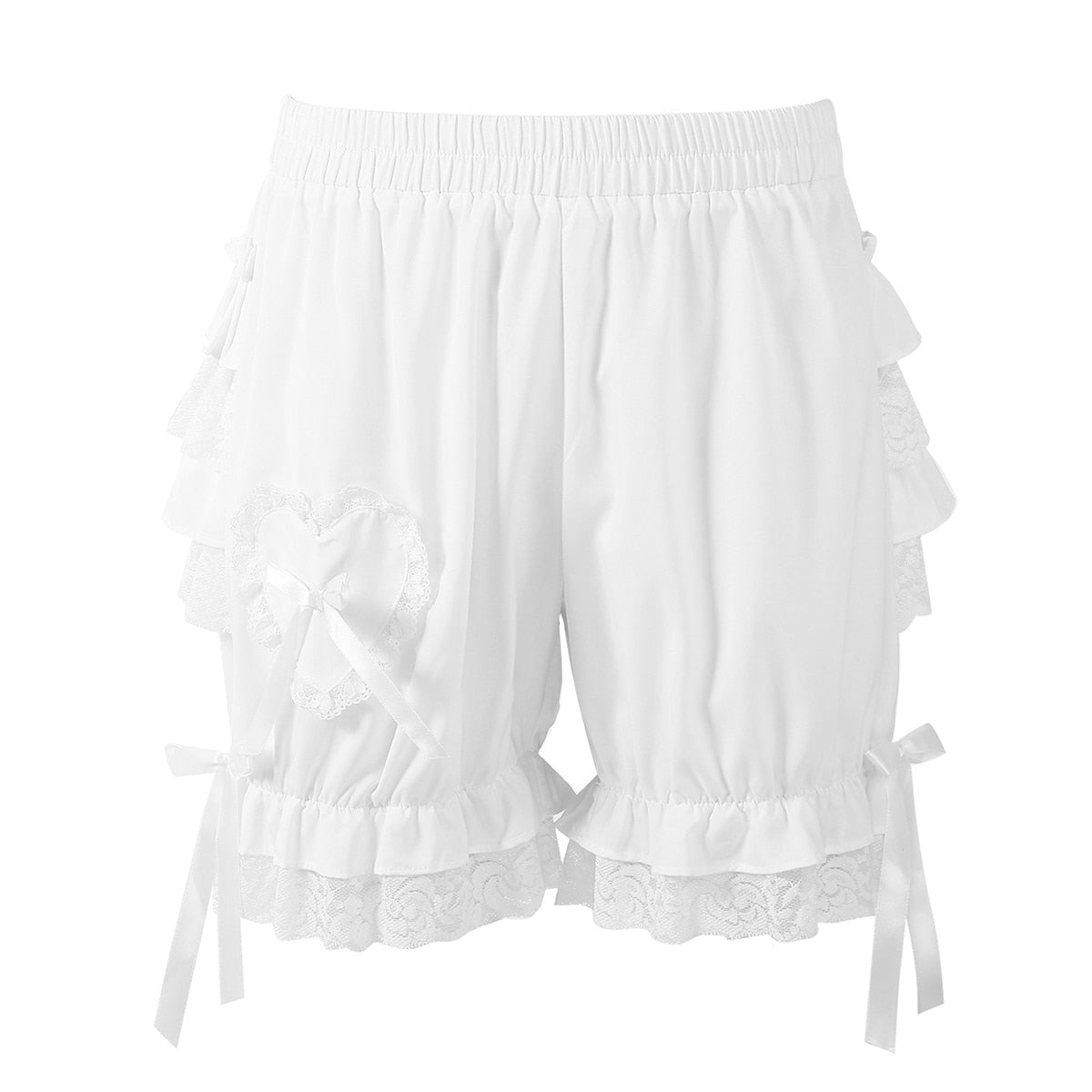 Scandal- the Ruffled Lace Trimmed Short Bloomers 2 Colors