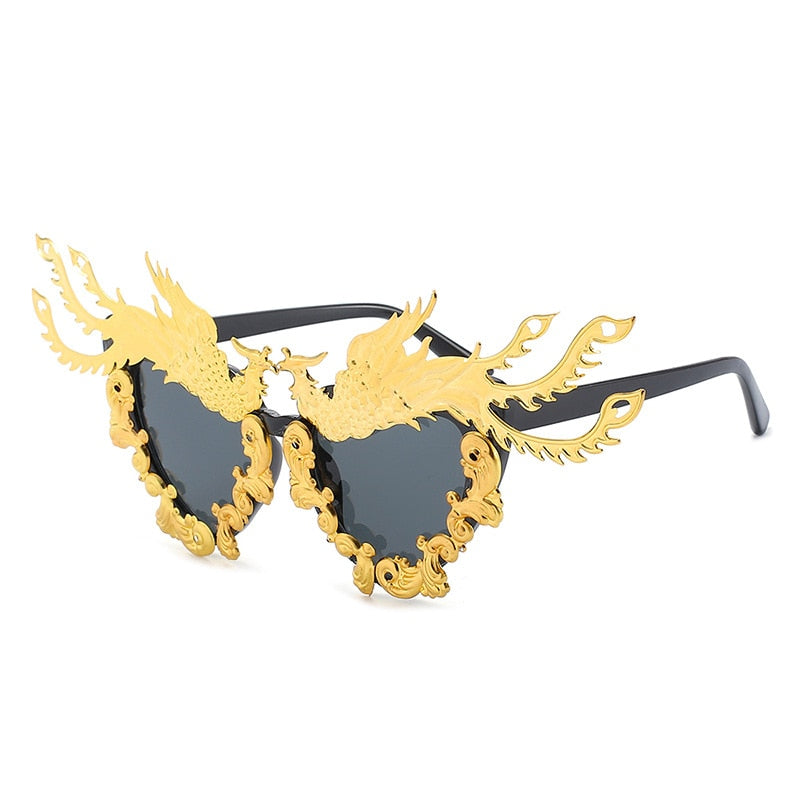 Phoenix- the Golden Winged Bird Frame Sunglasses