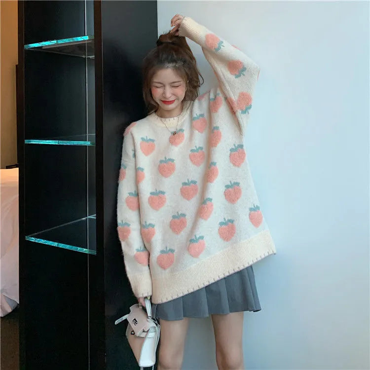 Peachy Keen- the Peach Knit Oversized Sweater