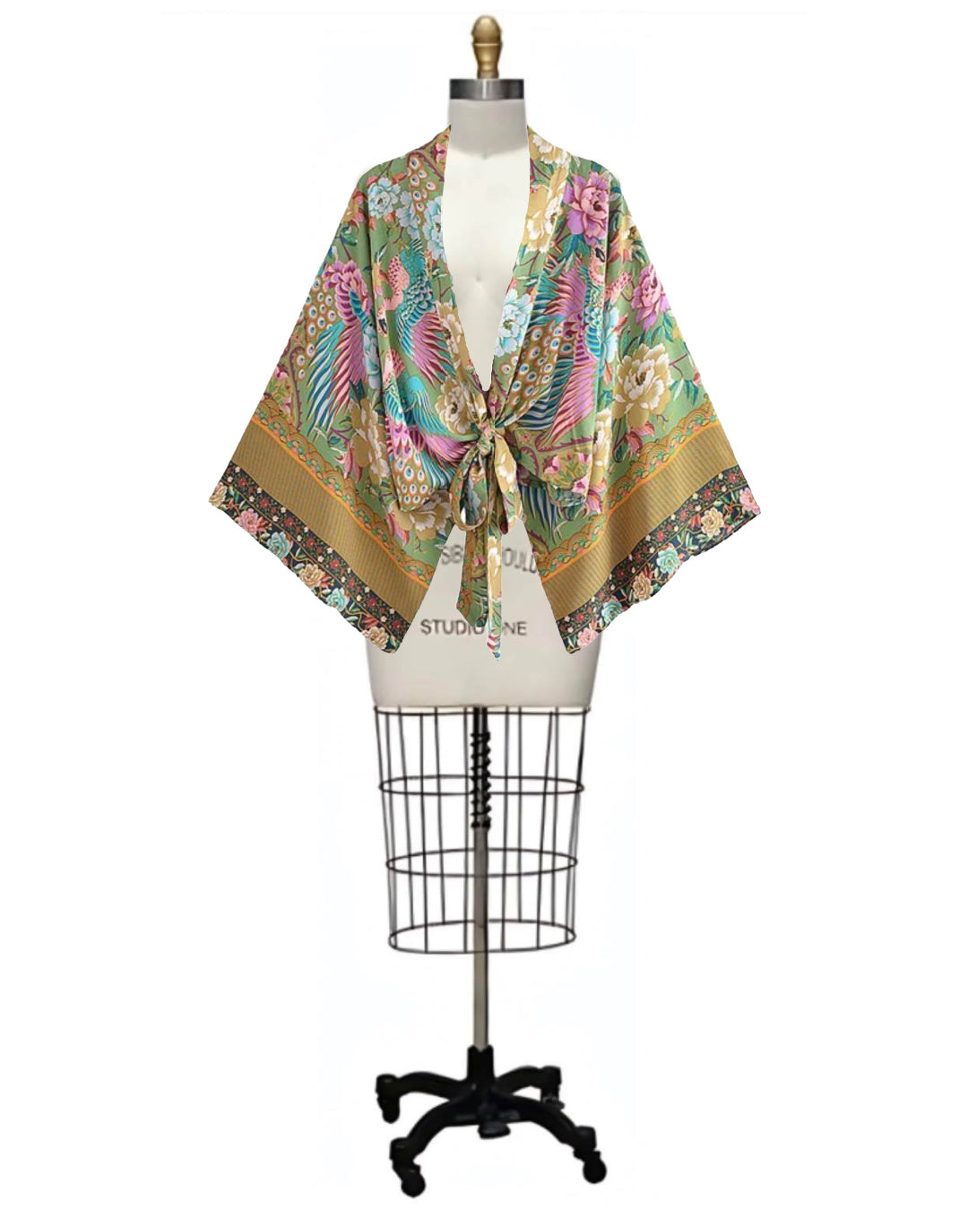 Peacock- the Summer Knot Front Kimono Inspired Jacket