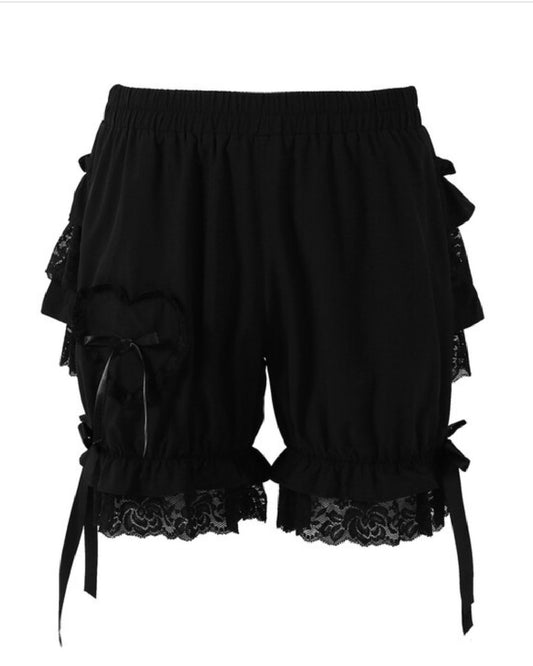 Scandal- the Ruffled Lace Trimmed Short Bloomers 2 Colors