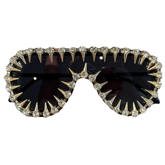 Fangs- the Rhinestone Spiked Frame Sunglasses 4 Colors