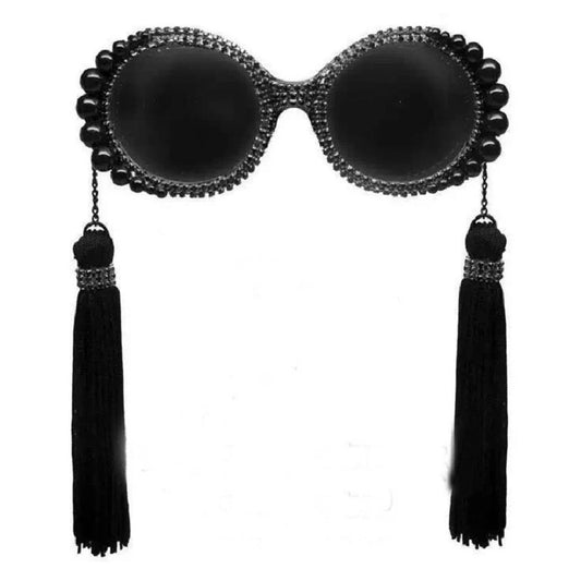 Spectacle- the Tassel Earring Look Beaded Sunglasses