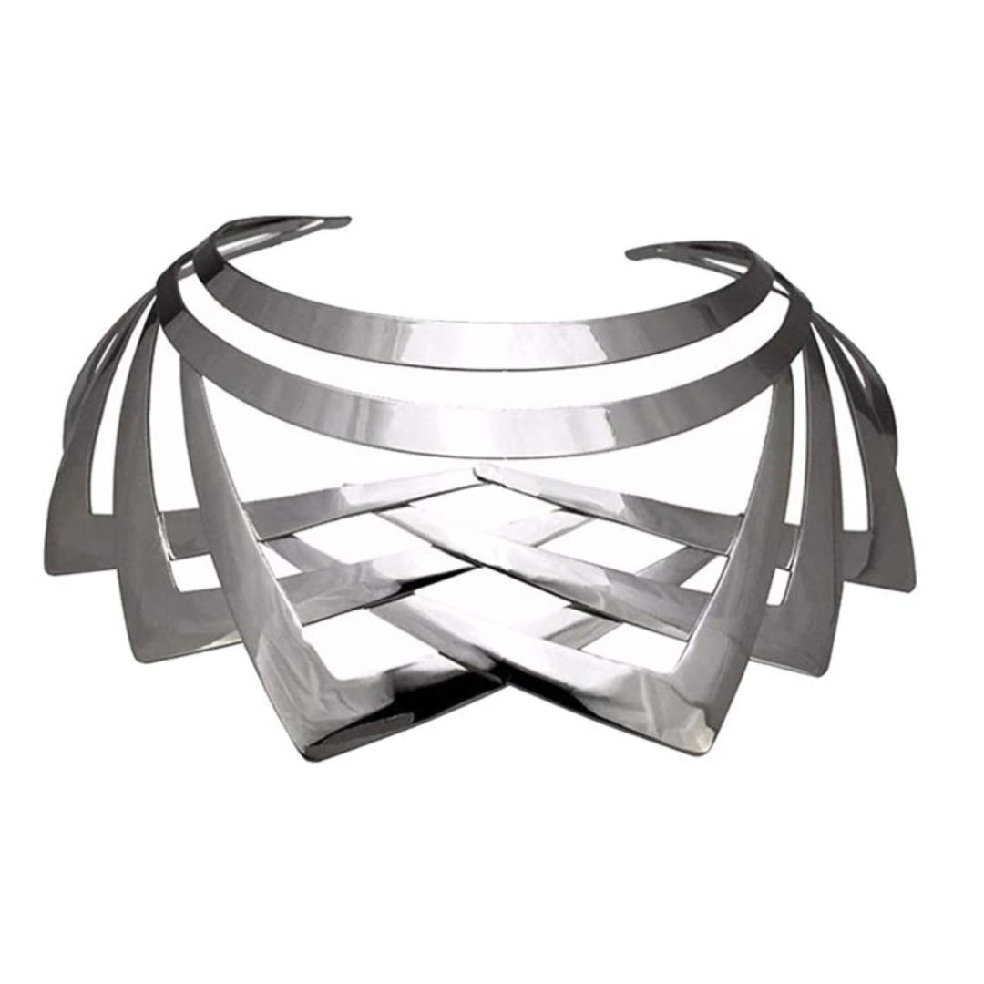 Angles- the Metal Artwork Collar Necklace 2 Colors