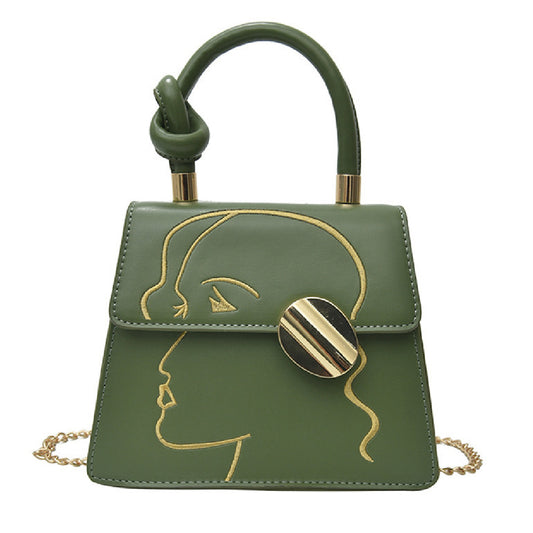 Profile- the Surrealist Silhouette with Earring Handbag 3 Colors