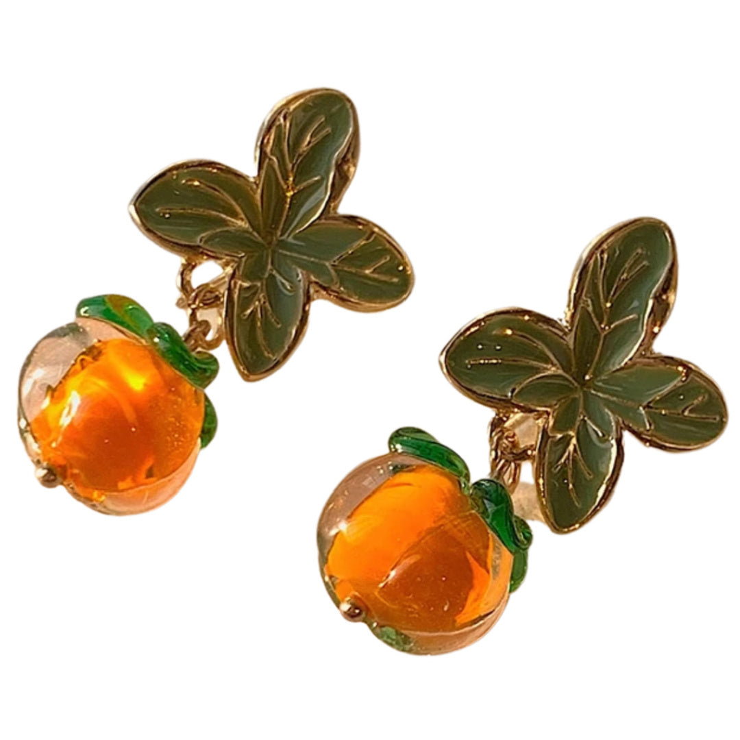 Scurvy- the OFMD Orange a Day Art Glass Earrings