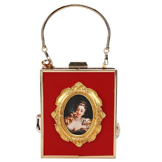 Boucher- the Rococo Frame Box Portrait Handbag