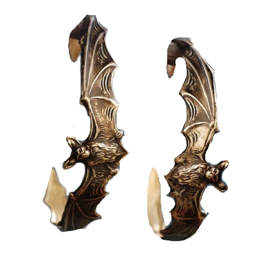 Pipistrello- the Goth Bat Shaped Hoop Earrings 2 Colors