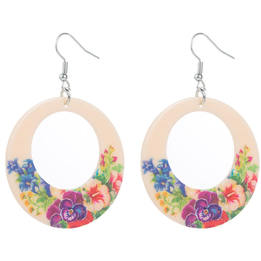 Pansy- the Vintage Inspired Pansy Design Dangle Earrings
