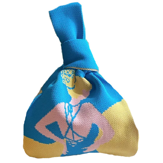 Beach Babe- the 1960s Barbie Style Beach Girl Knit Tote Bag Blonde or Redhead