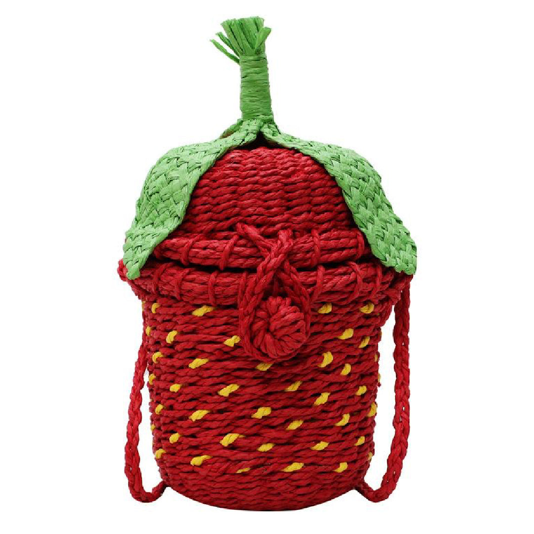 Fraise- the Braided Red Jute Berry Bag