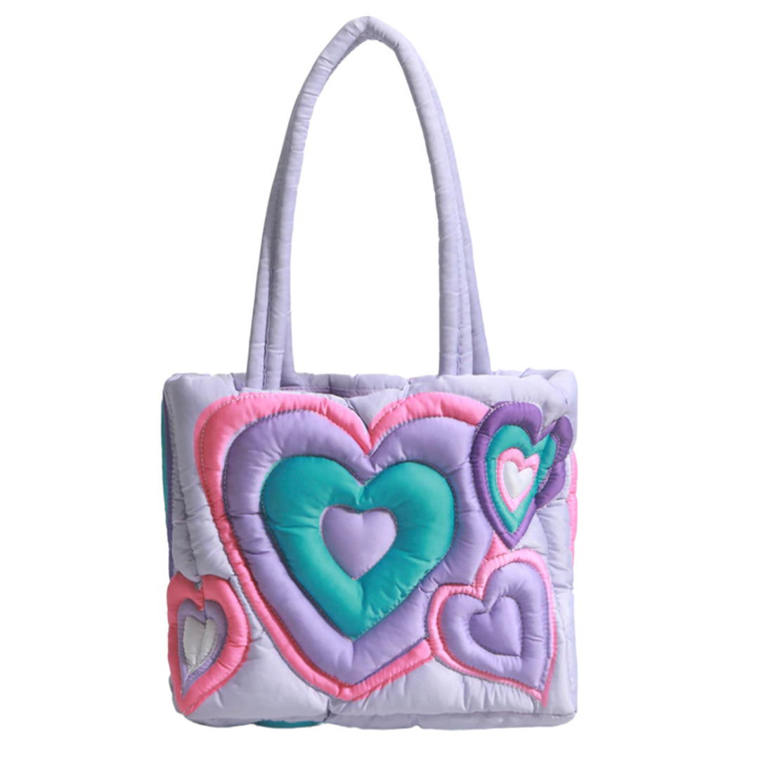Puffer- the Y2K Inspired Puffy Pastel Heart Handbag