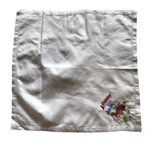 A Present From Ireland Souvenir Handkerchief circa 1940s