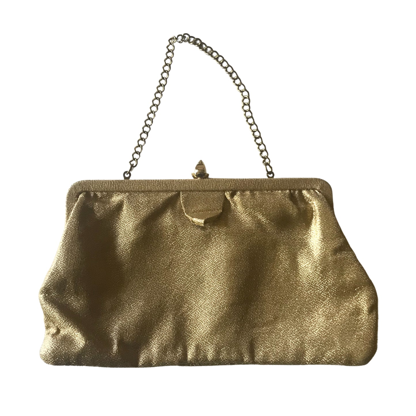 Golden Girl Metallic Evening Bag with Chain Strap circa 1950s