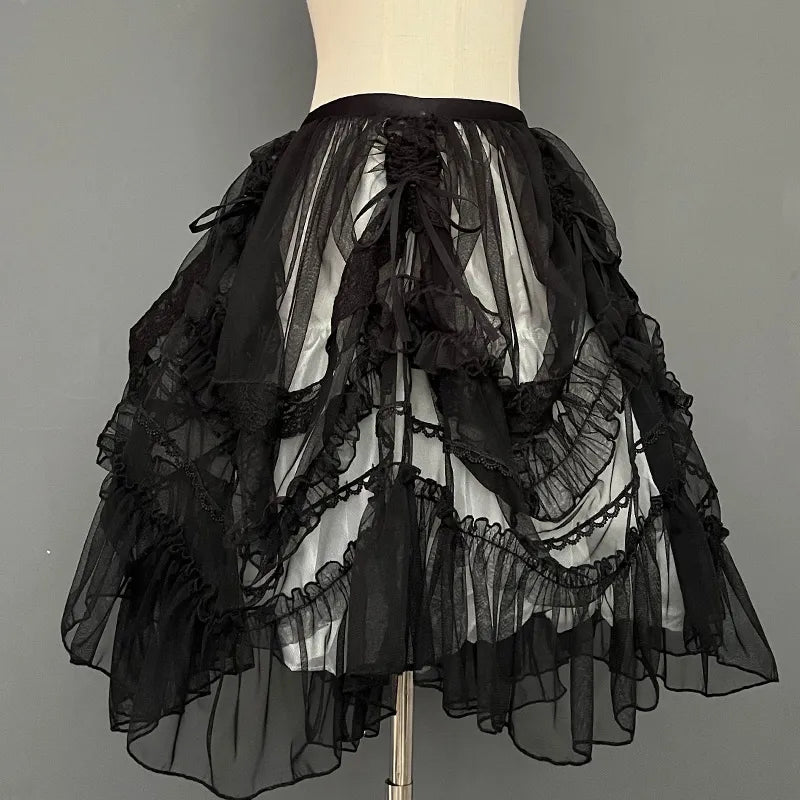 Fancy- the Sheer Ruffled Short Petticoat Skirt 2 Colors