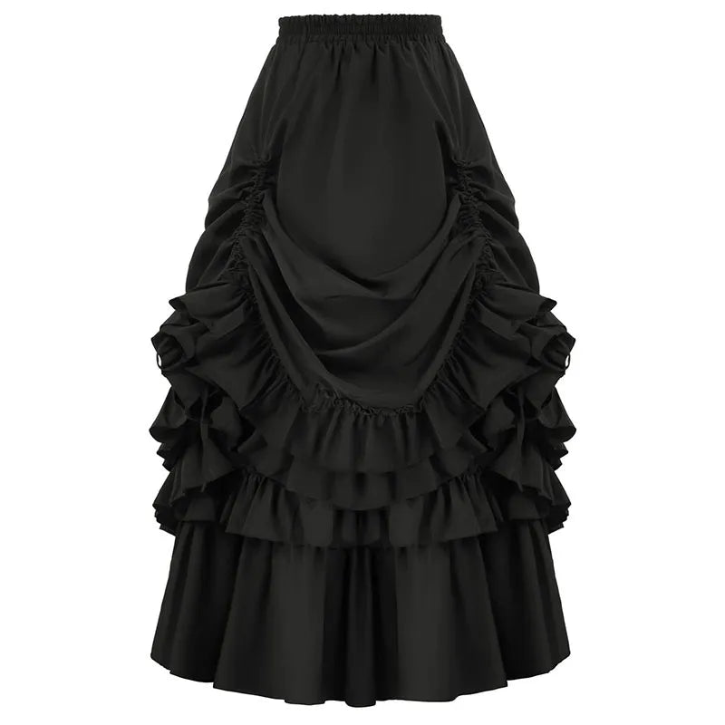 Drapery- the Cinched and Draped Victorian Inspired Full Skirt 3 Colors