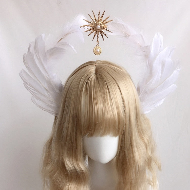 Angelic- the Feathered Halo Headpiece 4 Styles
