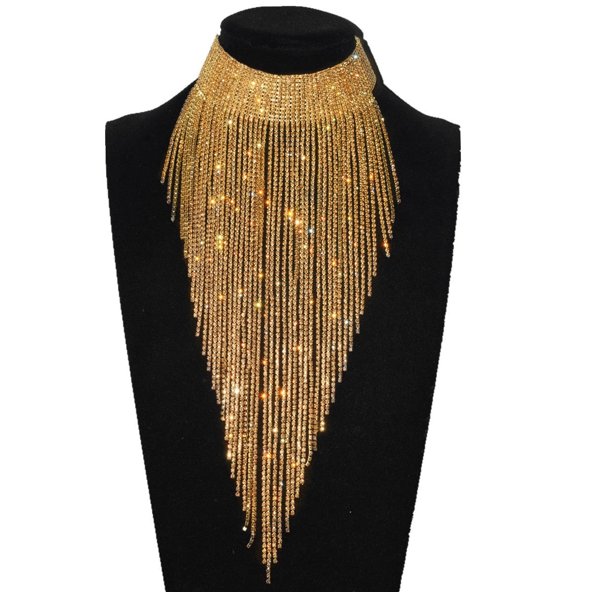 Josephine- the Burlesque Glam Rhinestone Chain Collar Necklace 8 Styles