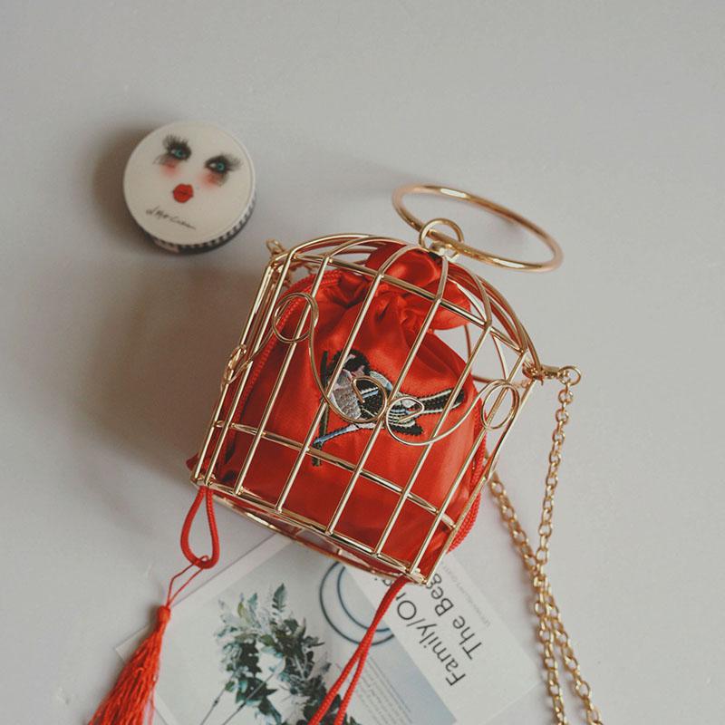 Avian- the Bird Cage Silk Lined Handbag 3 Colors