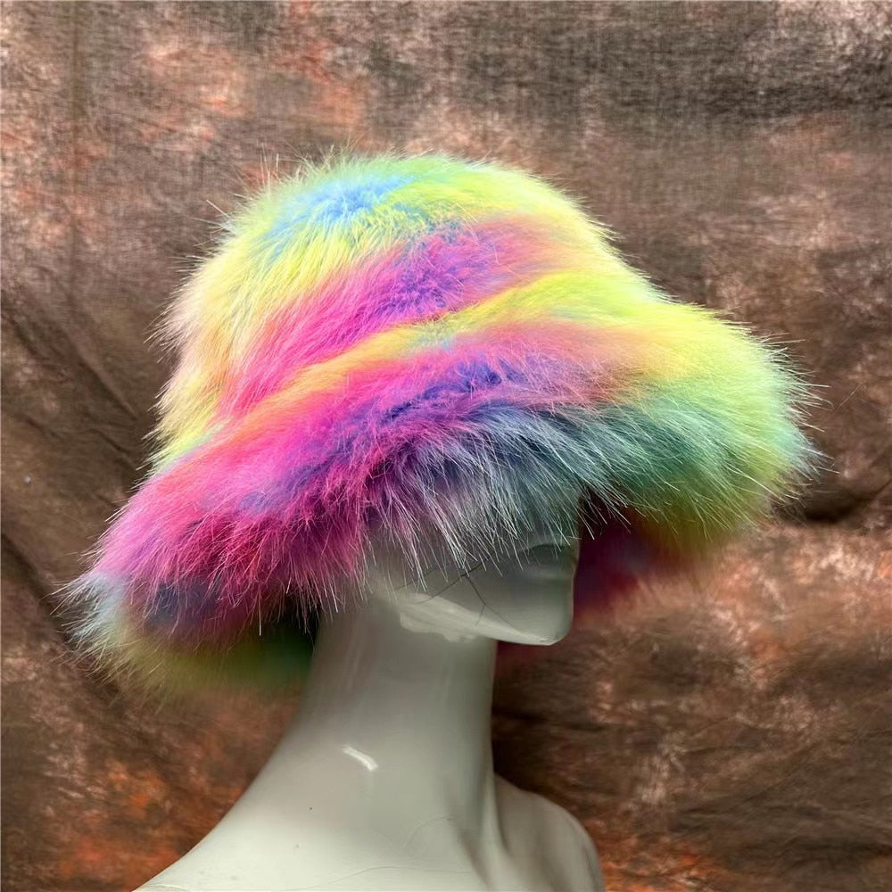 Muppet- the Faux Fur Shaggy Bucket Hat 15 Colors
