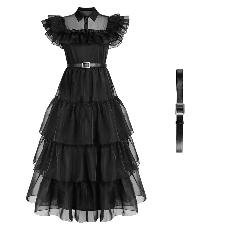 Wednesday- the Girly Goth Black Lace Dress