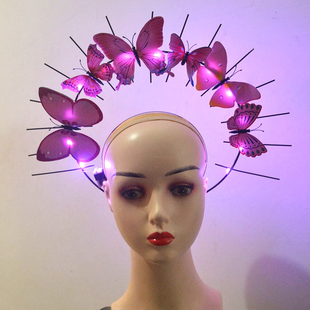 Ptera- the Lighted Butterfly Halo Headband 6 colors