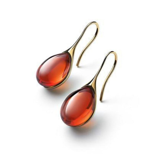 Droplet- the Graceful Glass Drop Earrings 11 Colors