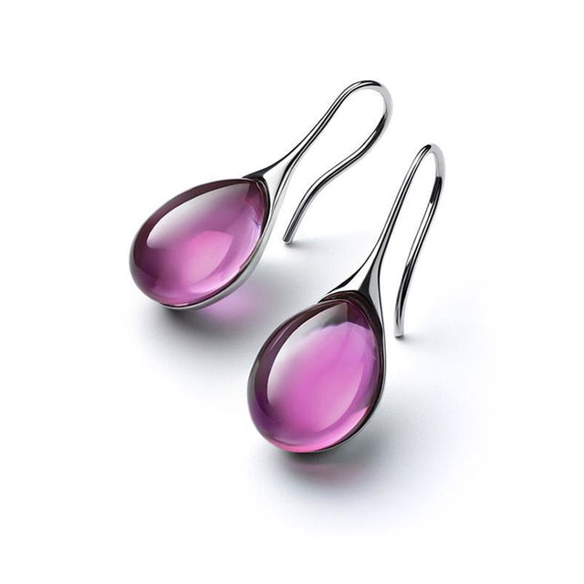 Droplet- the Graceful Glass Drop Earrings 11 Colors