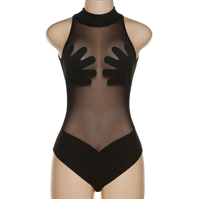 Digits- the Hand Support Sheer Bodysuit or Crop Top