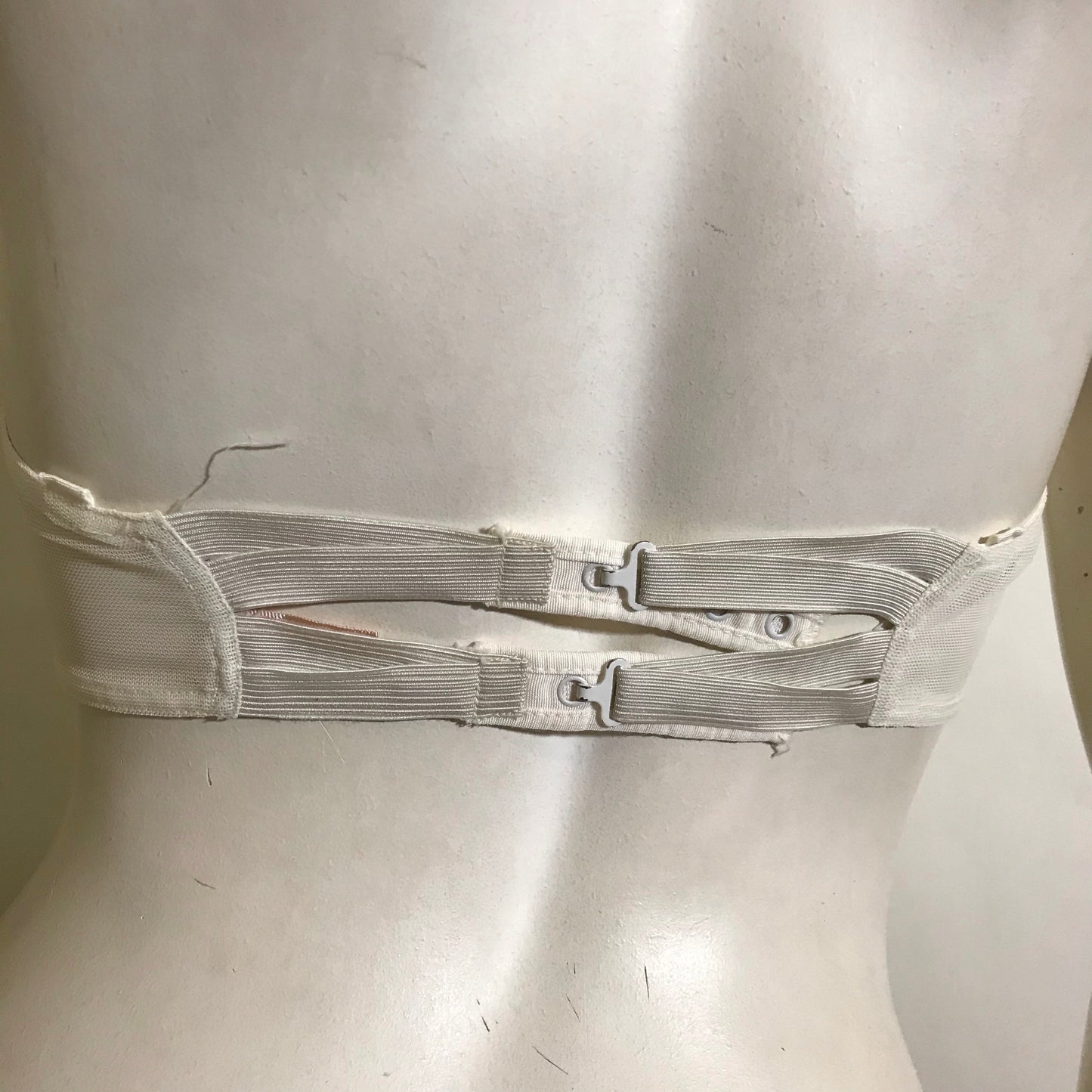 White Overbust Wire Circle Cup Bullet Bra circa 1950s